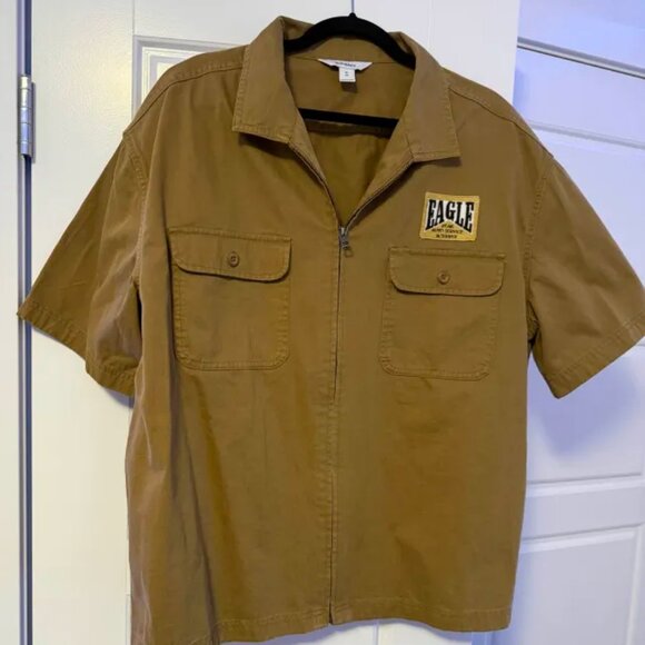 Short-Sleeve Moto Zip Shirt - Picture 1 of 7